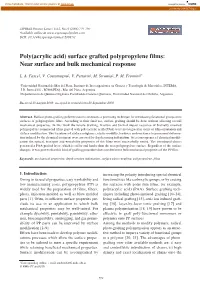 Poly(Acrylic Acid) Surface Grafted Polypropylene Films: Near Surface and Bulk Mechanical Response
