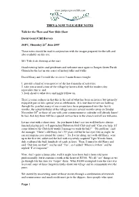The Full Set of Notes for the Evening Talk (Pdf)