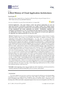 A Brief History of Cloud Application Architectures
