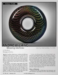 ANDREW LANG Blowing Dichroic Andrew Lang, Dichro Lace Donut, 12" X 4", 2018