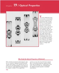 Chapter 19/ Optical Properties