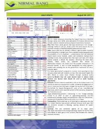 DAILY UPDATE August 04, 2011