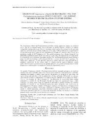 GROWTH of Litopenaeus Schmitti (BURKENROAD, 1936) and Farfantepenaeus Paulensis (PEREZ-FARFANTE, 1967) SHRIMP REARED in RECIRCULATION CULTURE SYSTEM