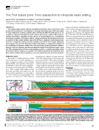 The Thor Suture Zone: from Subduction to Intraplate Basin Setting