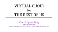 Virtual Choir for the Rest of Us Handout