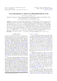X-Ray Properties of the Pulsar Psr J0205+6449 in 3C 58