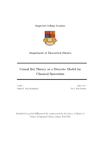 Causal Set Theory As a Discrete Model for Classical Spacetime