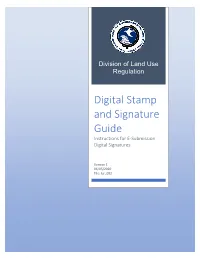 Digital Stamp and Signature Guide