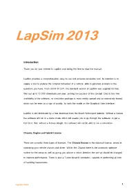Lapsim Vehicle Setup File Can Be Done by Selecting “Load Set-Up” in the “File” Menu, Or Pressing the “Set-Up File:” Button on the GUI