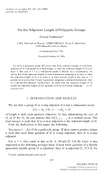 On the Nilpotent Length of Polycyclic Groups