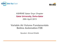 Variable Air Volume Fundamentals Belimo Automation FZE