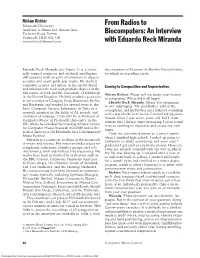An Interview with Eduardo Reck Miranda