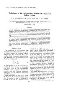 Calculation of the Electrophoretic Mobility of a Spherical Colloid Particle