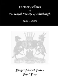 Former Fellows Biographical Index Part