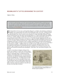 Rembrandt's “Little Swimmers” in Context