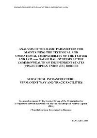 Analysis of the Basic Parameters for Maintaining