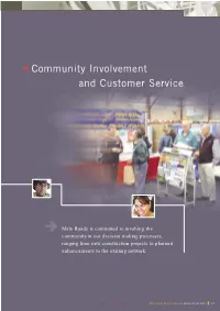 Community Involvement and Customer Service