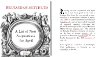 A List of New Acquisitions for April