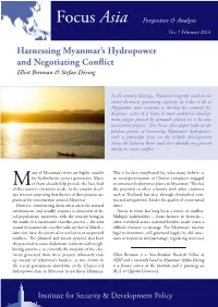 Harnessing Myanmar's Hydropower and Negotiating Conflict