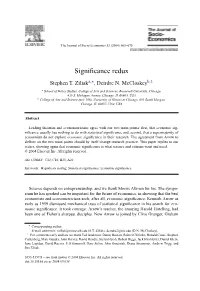 Significance Redux