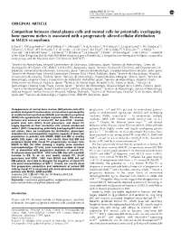 Competition Between Clonal Plasma Cells and Normal Cells for Potentially