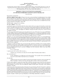 Extract from Hansard [ASSEMBLY