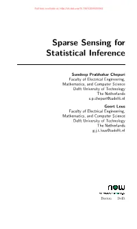 Sparse Sensing for Statistical Inference