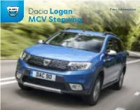 Dacia Logan MCV Stepway Press Information