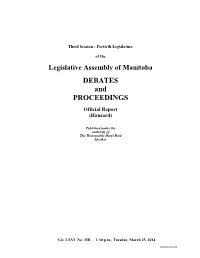 DEBATES and PROCEEDINGS