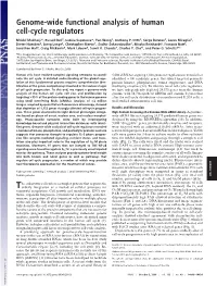 Genome-Wide Functional Analysis of Human Cell-Cycle Regulators