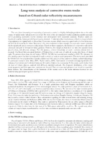Long Term Analysis of Convective Storm Tracks Based on C-Band Radar Reflectivity Measurements