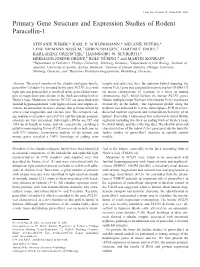 Primary Gene Structure and Expression Studies of Rodent Paracellin-1