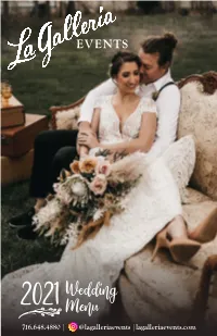 Wedding Menu and on Our Website