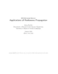Applications of Radiowave Propagation