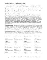 Black Existentialism F10 Syllabus