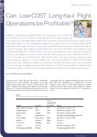 Can Low-COST Long-Haul Flight Operations Be Profitable?
