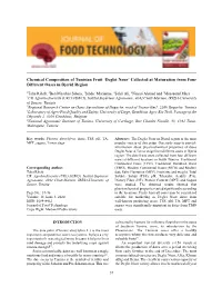 Chemical Composition of Tunisian Fruit 'Deglet Nour' Collected at Maturation from Four Different Oases in Djerid Region