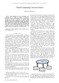 Cloud Computing: Security Issues
