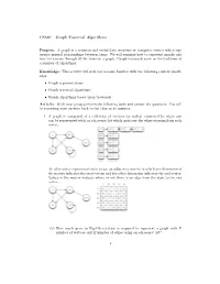 CS330 – Graph Traversal Algorithms Purpose