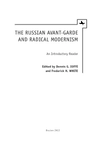 Cultural Syllabus : Russian Avant-Garde and Radical Modernism : an Introductory Reader