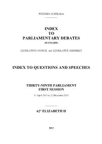 Questions and Speeches ______