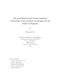 The Semi-Classical Sine-Gordon Equation, Universality at the Gradient Catastrophe and the Painlevé-I Equation