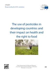 The Use of Pesticides in Developing Countries and Their Impact on Health and the Right to Food