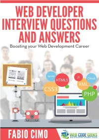 Web Developer Interview Questions I