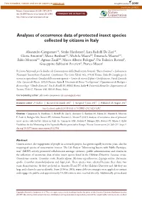 Analyses of Occurrence Data of Protected Insect Species Collected by Citizens in Italy