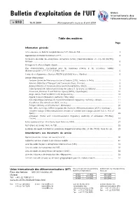 Bulletin D'exploitation De L'uit No 810 – 3