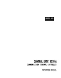 Control Data® 3276-A Communication Terminal Controller