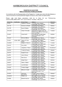 Notice of Alterations Pending an Election