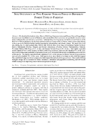 Site Occupancy of Two Endemic Stream Frogs in Different Forest Types in Pakistan