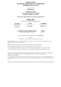 Avnet, Inc. (Exact Name of Registrant As Specified in Charter)